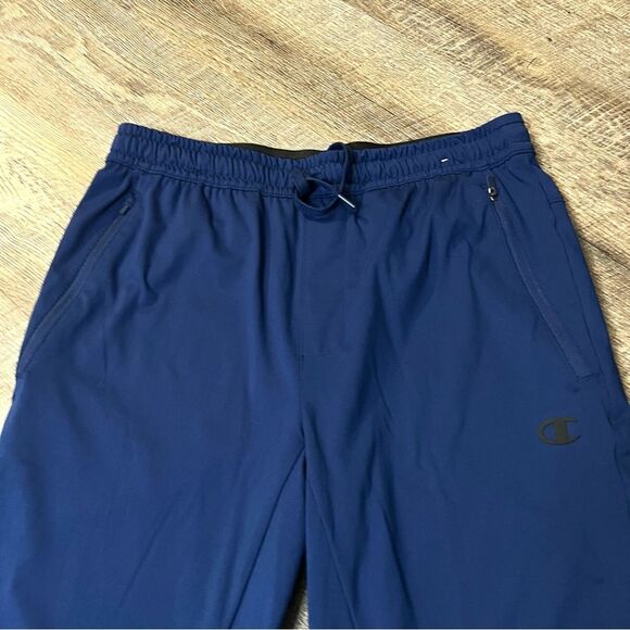 Champion Men’s Blue Performance Track Pants Joggers | Size Medium | Zip Pockets - Picture 6 of 8